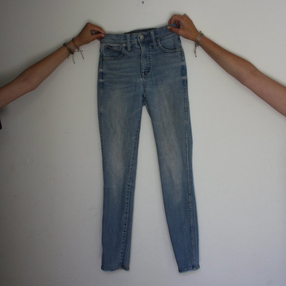 high rise madewell skinny jeans
